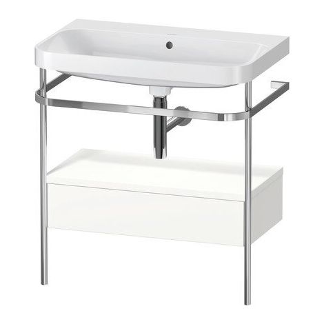 DURAVIT HP4842N8484 HappyD2+ en forme de C avec bride et cache-siphon