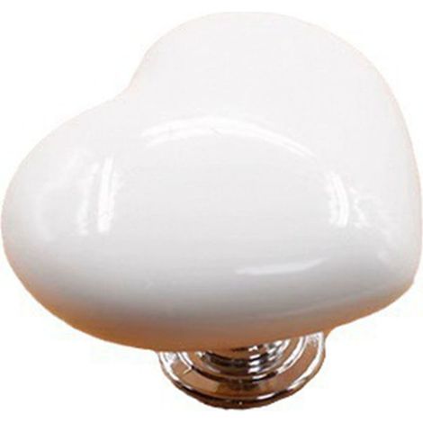 Bouton de chasse d'eau en forme de cœur, aide à la pression du réservoir, pour femmes aux ongles longs, blanc. (1/5)