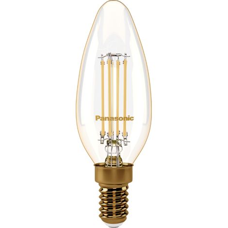 Ampoule flamme filament LED E14 2.2W 2000K Panasonic (1/2)