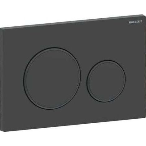 Convient pour panneau de commande de toilettes GEBERIT DUOFIX Sigma 20 - Noir Mat (115.882.16.1) (1/2)