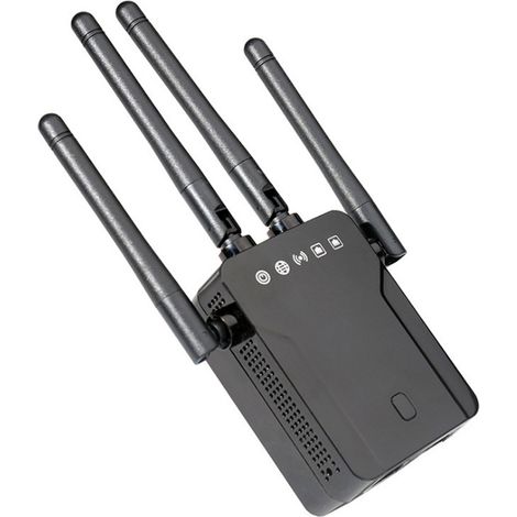 Répéteur WiFi - 1200 Mbps - Jusqu'à 100 Mètres De Portée - Compatible Toutes Box Internet - 2 Ports Ethernet - 1 Pièce (1/5)