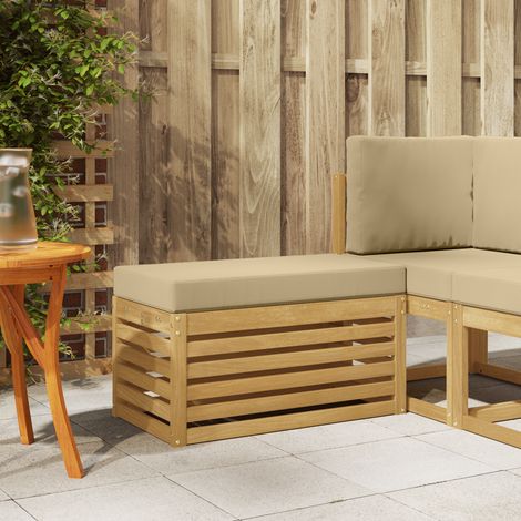 Maison Exclusive - Outdoor Hocker Bank Weiß 80 x 43 x 45 cm Massi (1/4)