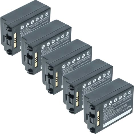 vhbw 5x Akku kompatibel mit Symbol MC7596-PZCSKQWA9WR, MC7598 Barcodescanner POS (3800 mAh, 3,7 V, Li-Ion)