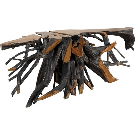 tavolino da consolle in legno di Teak 250x50x80 naturale laccato UNIKA 180 (1/3)