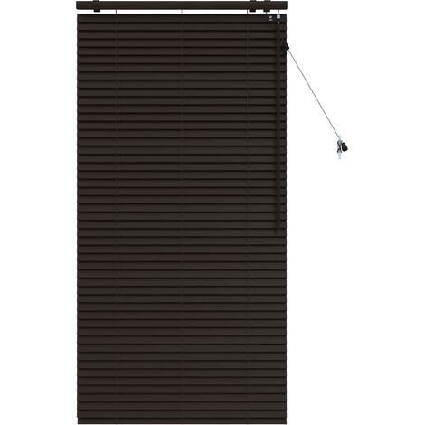 vidaXL Store Vénitien Marron foncé 95 x 160 cm 35 mm