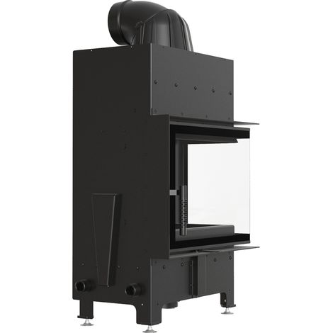 KRATKI-Luftkamin FLOKI S rechts 8 kW Ø 160 mit schwarzer Thermotec (1/5)