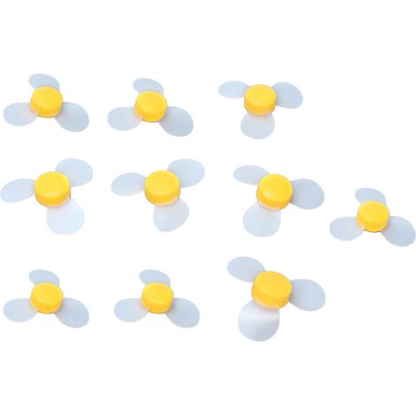 10 Stück dreiflügelige Spielzeug-Propeller, weiche Lüfterflügel für Mini-Ventilatoren, elektronisches Spielzeug, wissenschaftliches und pädagogisches Spielzeug, 65 mm (1/5)