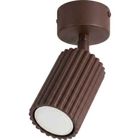 Plafones Karbon marrón aluminio 1xGU10 7cm Sollux (1/5)