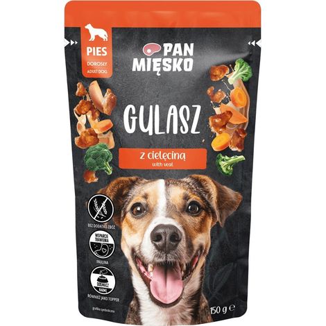 Mr. Meat Goulash Comida húmeda para perros - Bolsa de 150 g - Pavo con ternera 150 g