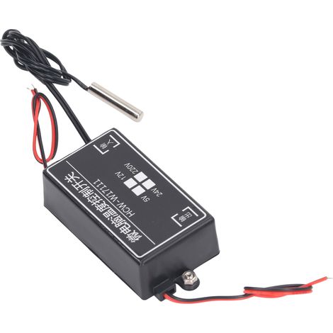 Contrôleur de température 12 V, thermostat numérique à microprocesseur, réglable, à commande haute précision, interrupteur de contrôle (1/5)