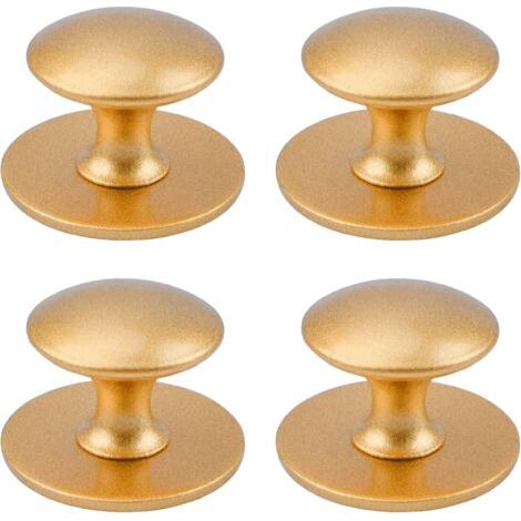 Ein Set aus 4 selbstklebenden Möbelgriffen aus Edelstahl, passend für Fenster, Schränke und Schubladen (mattgold). (1/5)