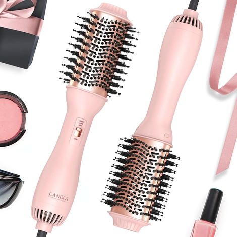 Brosse Soufflante 3-en-1 1000W brosse seche cheveux-Lisse-Volume en 15 min  Ionique (1/5)