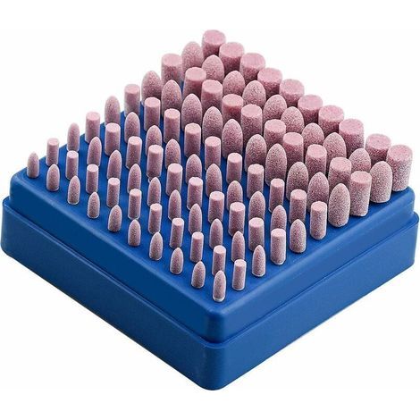 100 discos abrasivos para pulido y amolar montados en herramientas rotativas Dremel, vástago de 3 mm. (1/4)