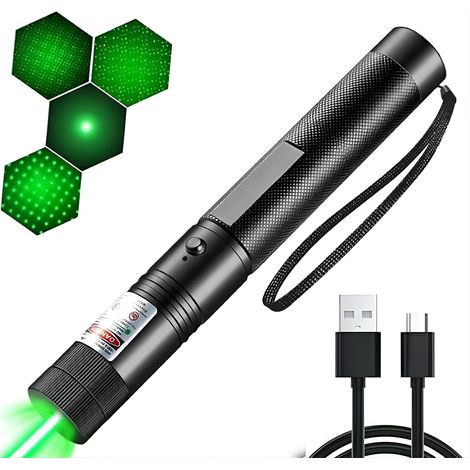 Linterna portátil recargable con enfoque ajustable y cable de carga USB para camping, senderismo, pesca y contacto con mascotas [Clase energética A++] (1/5)