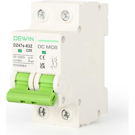 DC switch, small photovoltaic disconnector magnetothermal switch DC1000V 25A 40A grey-green (1/5)