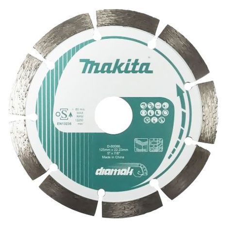 Disque à tronçonner segmenté diamanté MAKITA Diamak 125x22,23 mm (10 pièces) D-80086-10
