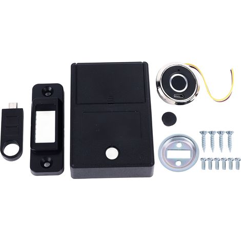 Serrure de meuble à empreinte digitale Sans marque Modèle universel Verrouillage rapide alliage de zinc compact pour tiroir armoire bureau (1/5)