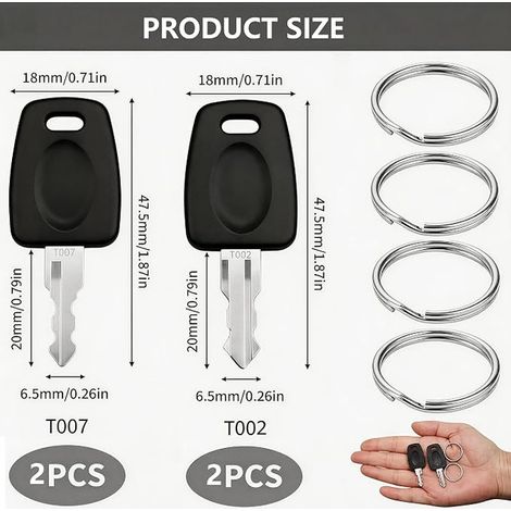 Key Compatible with 007 002, Lock Master Key 007 002 for Luggage, Keys Compatible with 007 (1/3)