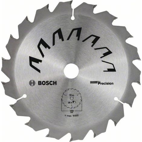 1x Lame de Scie Circulaire Precison (pour Bois, Ø 150 x 1.5/0.85 x 16 mm, 18 Dents, ATB, Accessoire Scie Circulaire) (1/4)