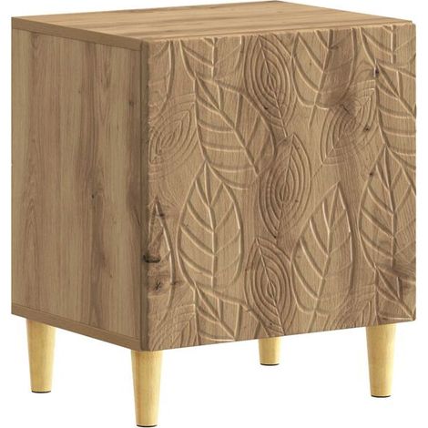 Table de Chevet en Chêne Massif, Fabrication Artisanale, 43 x 34,5 x 50 cm (1/5)