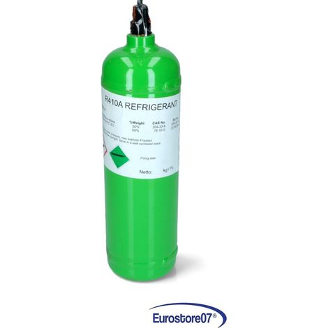 GAS   R410a 800gr  CONGELATORE FRIGORIFERI CLIMATIZZATORI  Filetto 5/16 SAE.