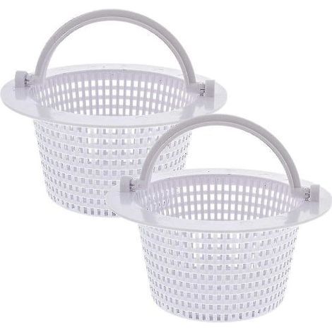 Panier de rechange pour skimmer de piscine (lot de 2) - Skimmer mural pour piscine hors sol BY Blanc-AquaForge (1/5)
