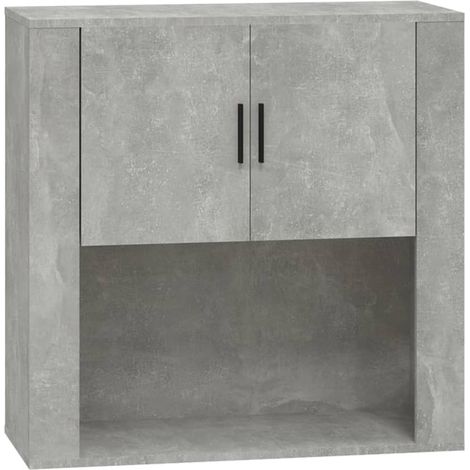 Meubles de Rangement,Armoire murale Gris béton 80x33x80 cm Bois d'ingénierie CFW642552 (1/5)