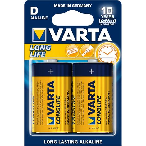 Varta batt longlife alcalina torcia blister 2 pezzi (1/2)
