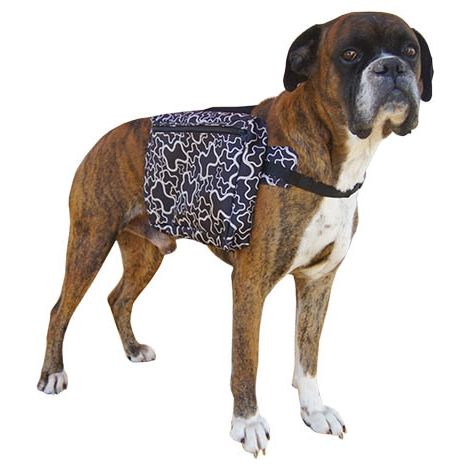 Schwarz bedruckte Satteltasche STRAP BAG SMALL BACKPACK (1/3)