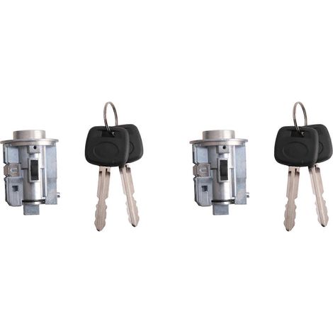 2 cilindros de cerradura de encendido con 4 llaves para Toyota Camry Hilux Tacoma 4.0L V6 2.7L L4 2004-2013 69057-0K010 69057-04030 (1/5)