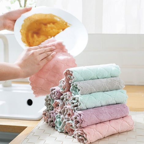 Chiffonnettes De Nettoyage - Microfibre Superfine 15x27 Cm - Pour Cuisine Table Vaisselle Miroirs Acier Inoxydable - Lot De 12 (1/5)