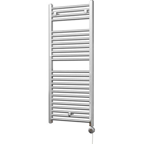 Roma - Chrome Electric Towel Rail H1230mm x W500mm Straight 300w Thermostatic (1/3)
