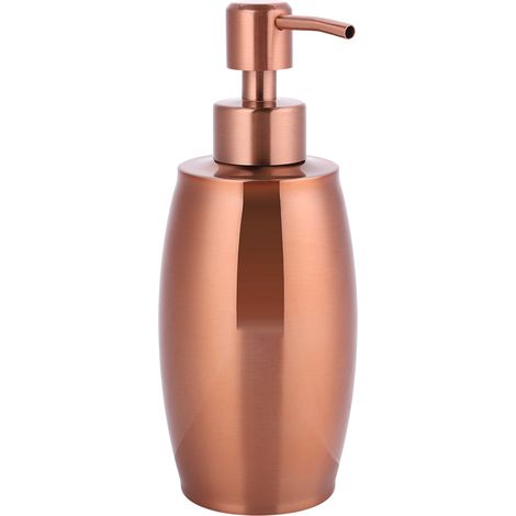 Distributeur de savon en acier inoxydable 304, flacon de gel hydroalcoolique or rose, flacon de gel douche, 350 ml (1/5)