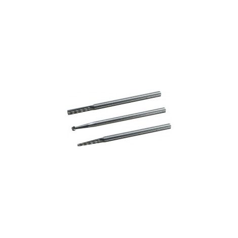 2 fraises carbure de tungstène coniques ø 1,0mm (1/5)