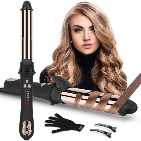360° Rotation, Automatic Curler, Hair Curler, 25mm Curling Iron, Nano Titanium Coating, Curling Iron with LCD Display, 120-210°C (1/5)