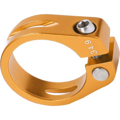 Collier de serrage de tige de selle en alliage d'aluminium pour VTT, à dégagement rapide, couleur or. (1/5)
