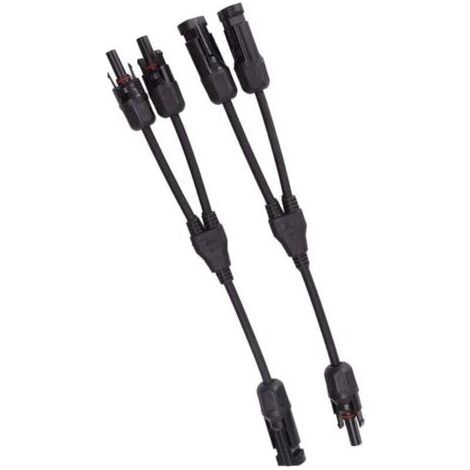 Connecteur Solaire Y - 1000 V CC - 30 A - Étanche IP67 - Pour Branchement Parallèle de Panneaux Solaires - 2 Pièces (1/4)