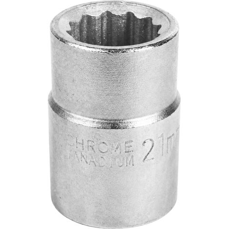 Douille 21mm 3/4" 12 pans, Douille pour clé 3/4 21mm pour clé CR-MO (1/5)