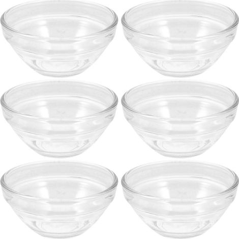 Lot de 6 bols à pudding en verre transparent pour la Pâque, coupes à gelée, petits bols pour desserts, bols de préparation de cuisine (1/3)