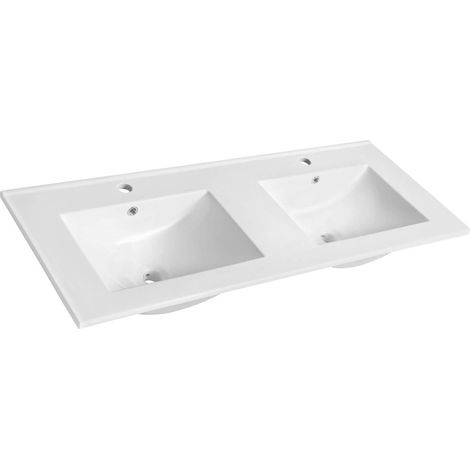 Sapho Slim - Möbel-Doppelwaschtisch 120x46 cm, weiß 1601-120 (1/5)