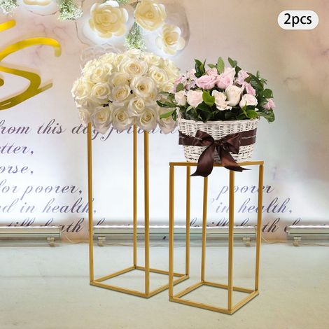 2pcs 40cm+2pcs 60cm mariage fleur stand métal mariage arc backdrop stand fleur affichage stand fête lieu de décoration (1/5)