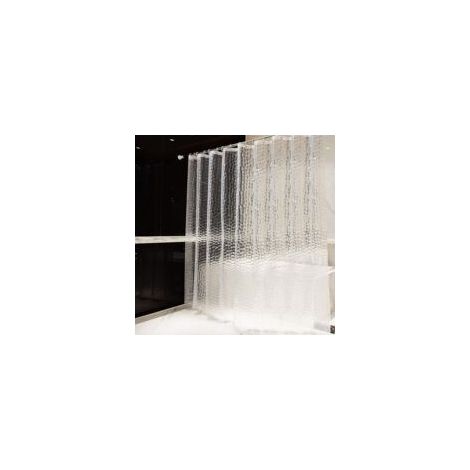 Rideau de douche, 240 x 200 cm, résistant à la moisissure, extensible, sans PVC, respectueux de l'environnement. (1/4)