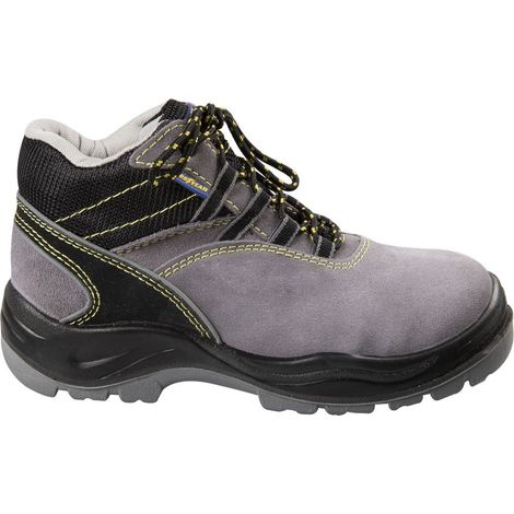 Goodyear Scarpe antinfortunistiche alte con metallo S1P in pelle scamosciata colore nero e grigio taglia 39 (1/4)