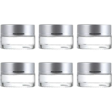 Barattolo rotondo in vetro satinato con coperchio in alluminio – ideale per aromaterapia, cosmetici e balsami, elegante, ermetico e versatile - Crezuo