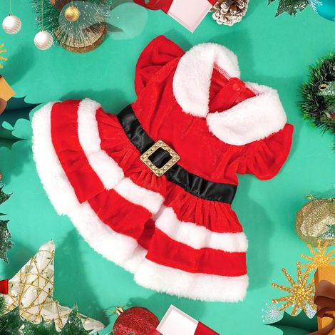 Costumi di Natale per animali domestici, abiti di Natale per animali, costumi di Natale per cani, abiti festivi per animali di piccola e media taglia, taglia M (1/4)