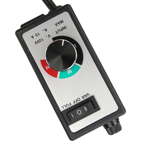 Régulateur de vitesse pour ventilateur variateur électronique 120V 1500W 15A prise américaine câble 2 mètres (1/5)
