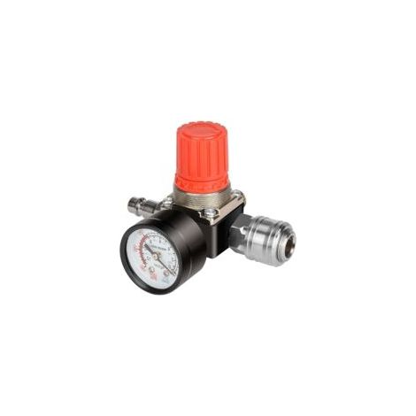 Régulateur de pression d'air valve pneumatique 1/4, détendeur pneumatique valve, vanne de régulation de pression pour compresseur d'air, 175 PSI, Norme UE - Crezuo (1/4)
