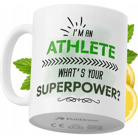 Tazza divertente e umoristica per atleta, ideale per caffè e tè, con grafica e testo divertenti. Perfetta per compleanni, onomastici e festività. Tazza premium per occasioni speciali, per casa, uffici (1/5)