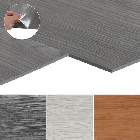 Wolketon Suelo de vinilo de diseño, Tira de vinilo autoadhesiva, Suelo de vinilo Deluxe, 91,5 cm x 15,2 cm x 2 mm, 36 piezas 5 m² Madera oscura