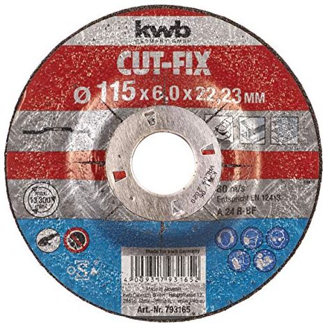Kwb Disco da sbavo Cut-Fix 793165 115mm 6mm per metallo e acciaio smerigliatrice (1/3)
